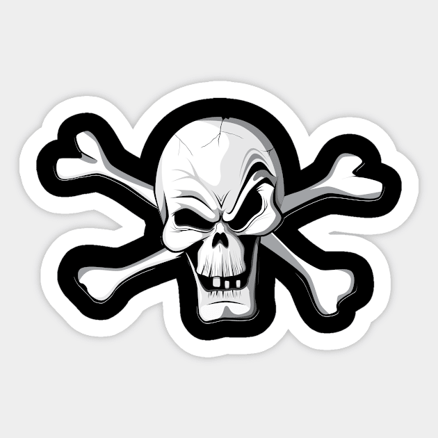 Jolly Roger Sticker by Maz Store